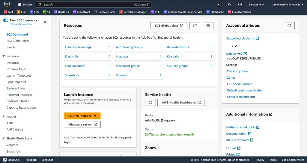 AWS EC2 Dashboard